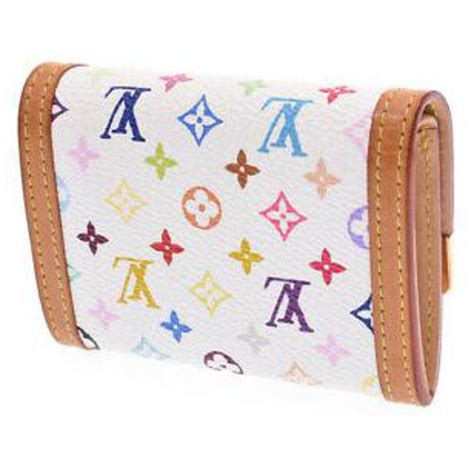 louis vuitton multicolor wallet white|Louis Vuitton sarah long wallet.